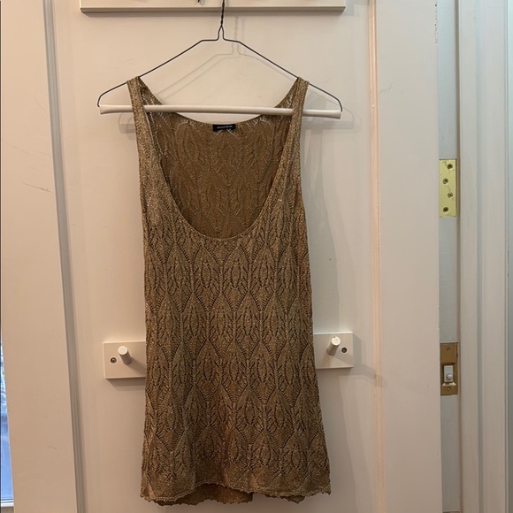 Magaschoni Tops - Magaschoni Brown Ribbed Sleeveless Tank Top